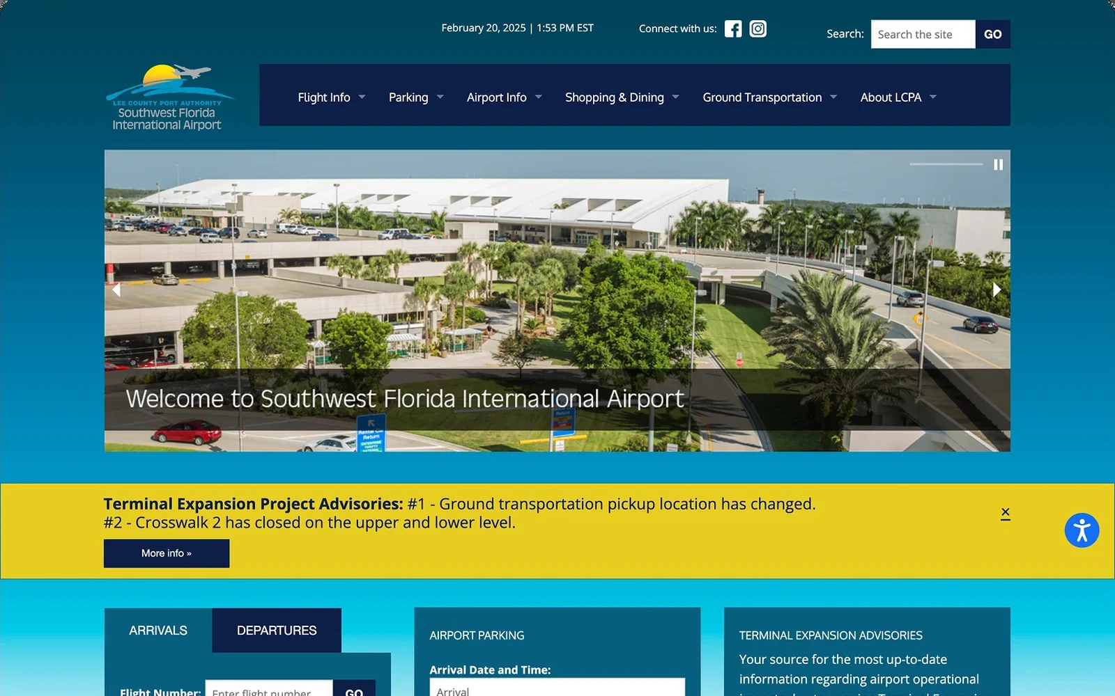 Before: the previous flylcpa.com homepage
