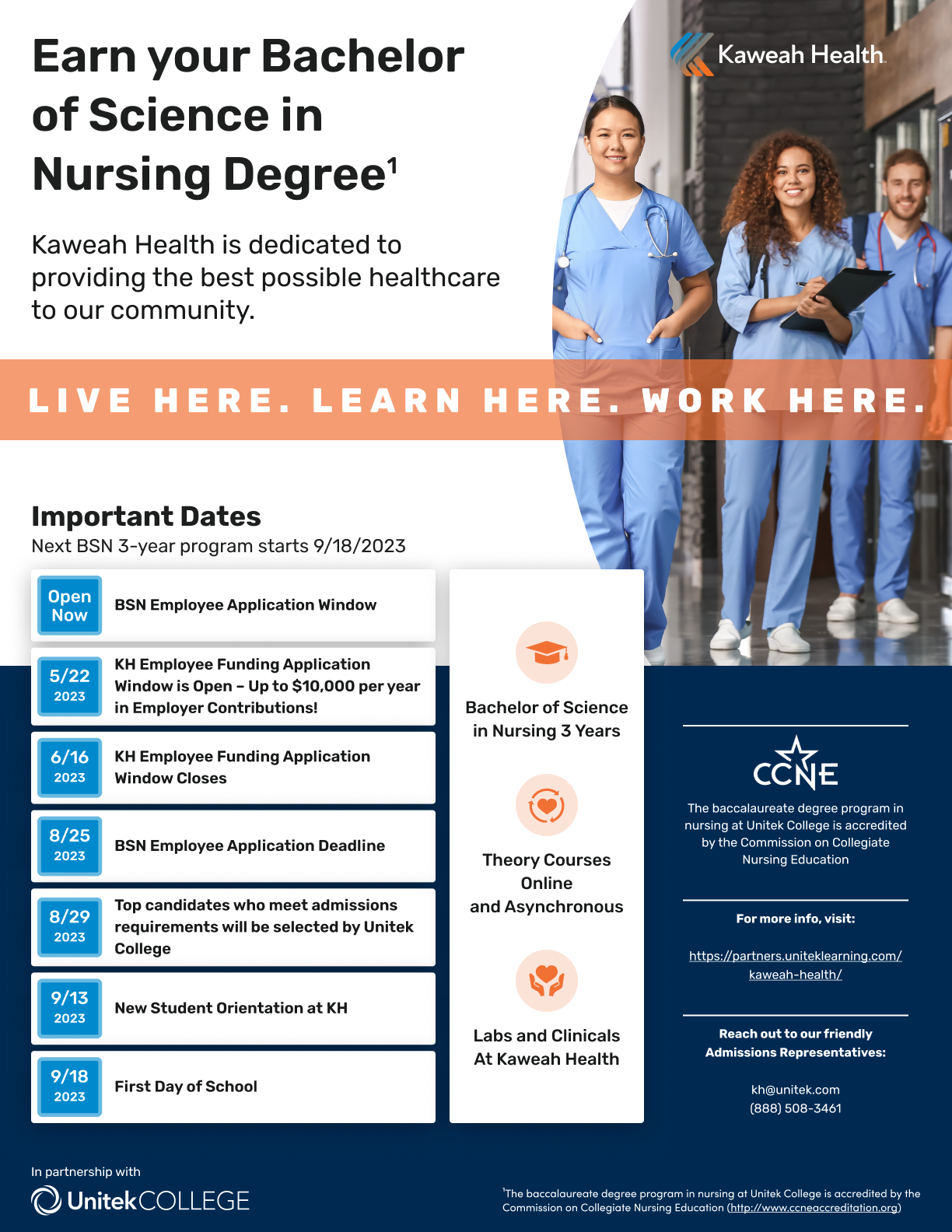 KH · Program important dates